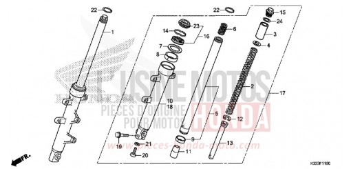 GABEL, VORNE CBR300RAG de 2016
